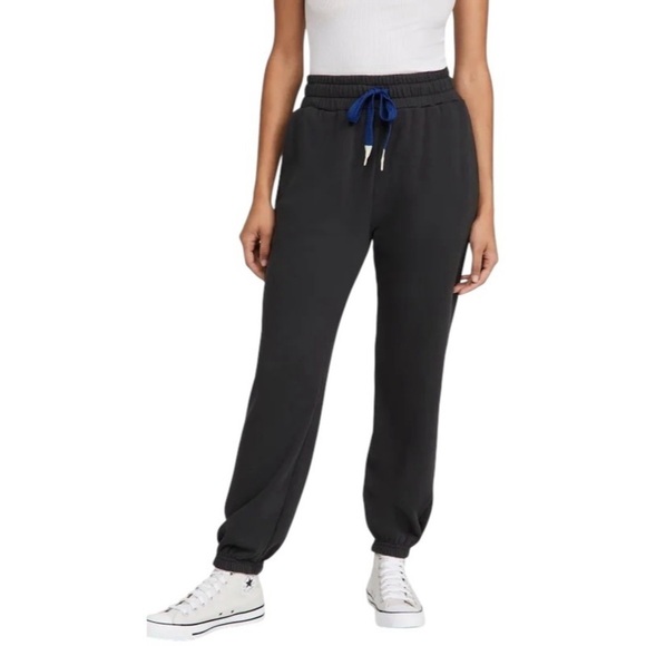 MOTHER The Knock Out Ankle Jogger Sweatpants in Faded Black - Picture 2 of 13